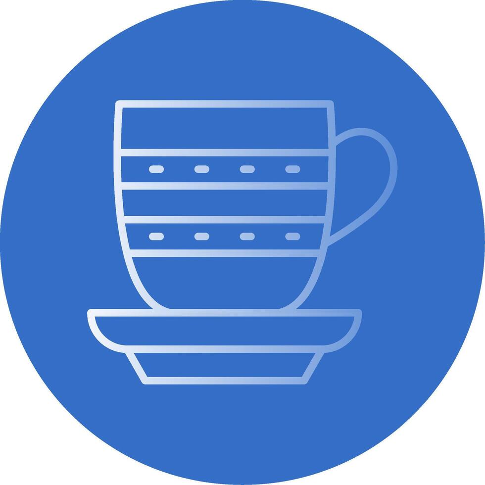 Tea Cup Flat Bubble Icon vector