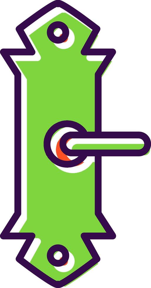 Door Handle filled Design Icon vector