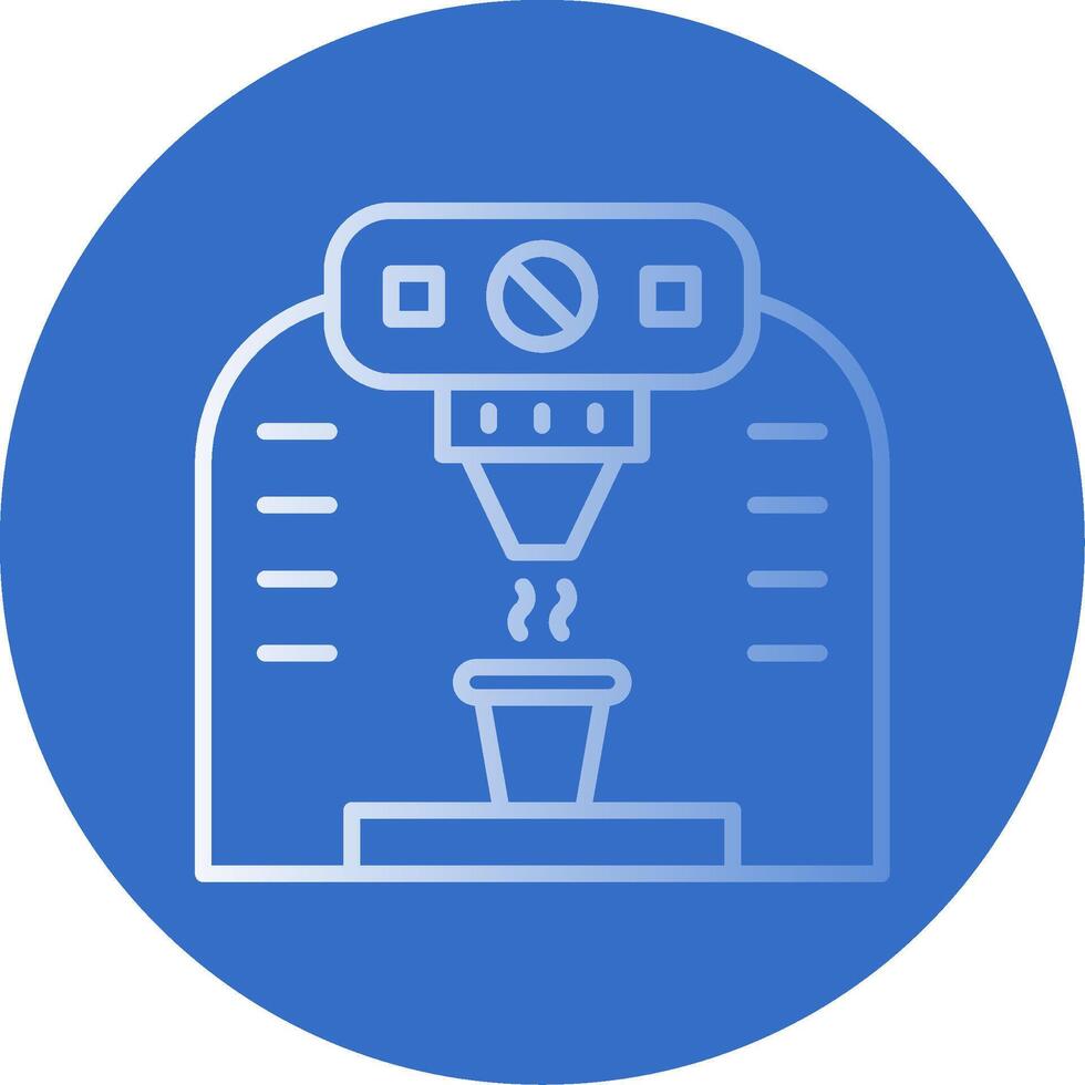 Coffee Machine Flat Bubble Icon vector