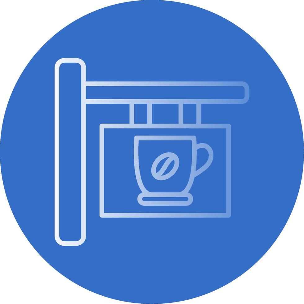 Cafe Signage Flat Bubble Icon vector