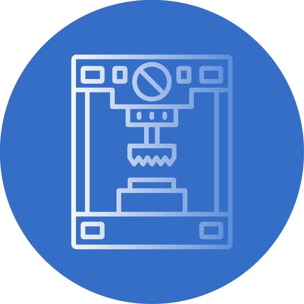 Press Machine Flat Bubble Icon vector