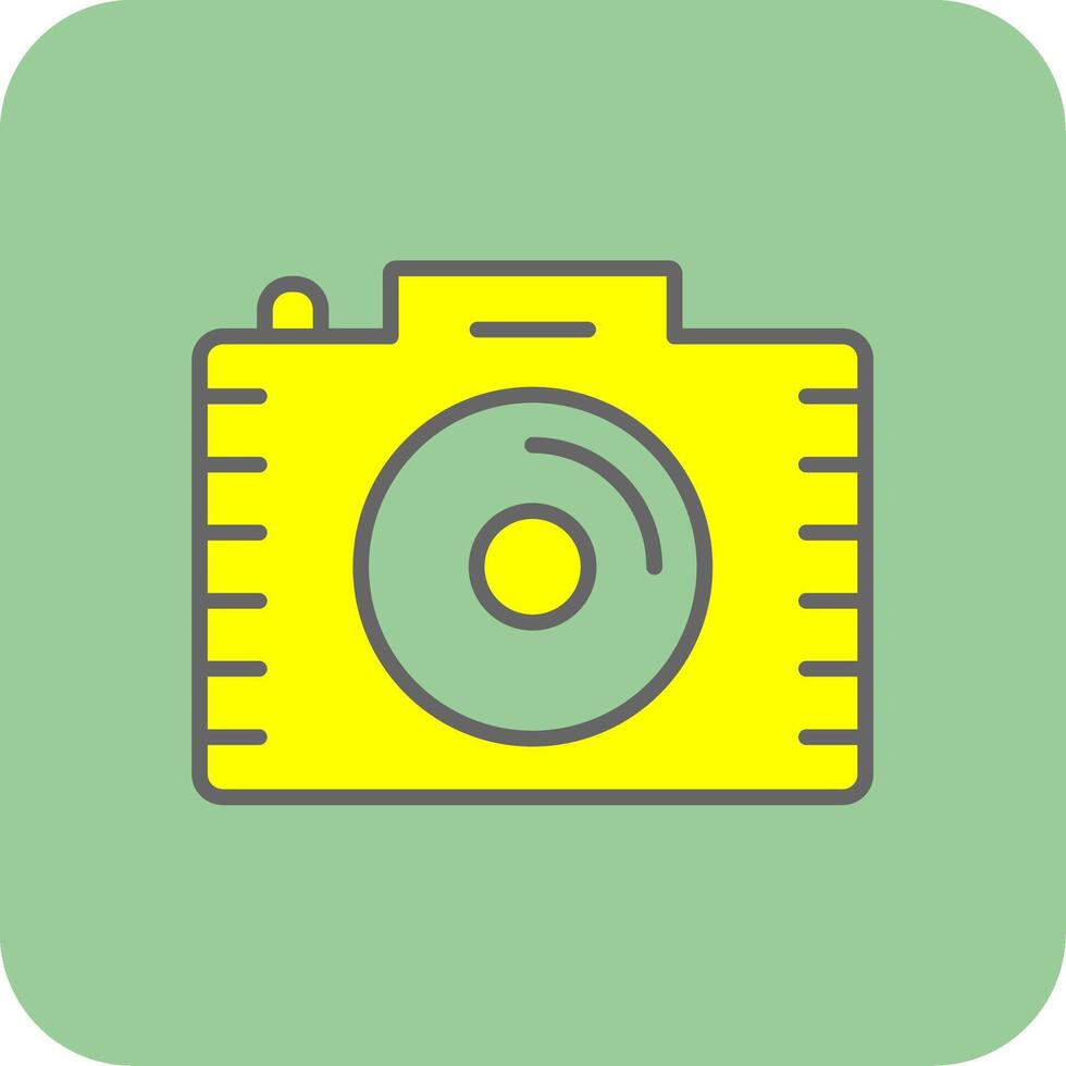 Photography Filled Yellow Icon vector