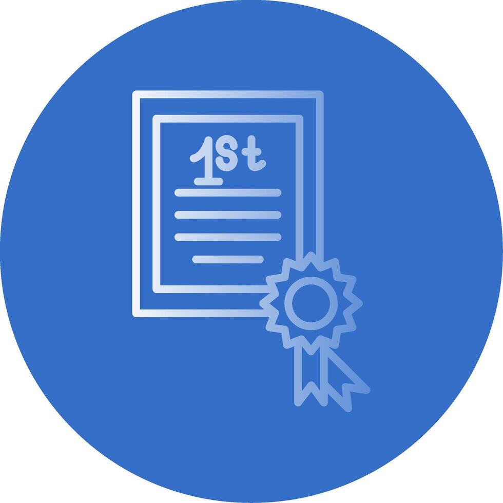 Certificate Flat Bubble Icon vector