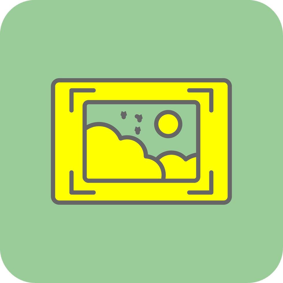 Screen Filled Yellow Icon vector
