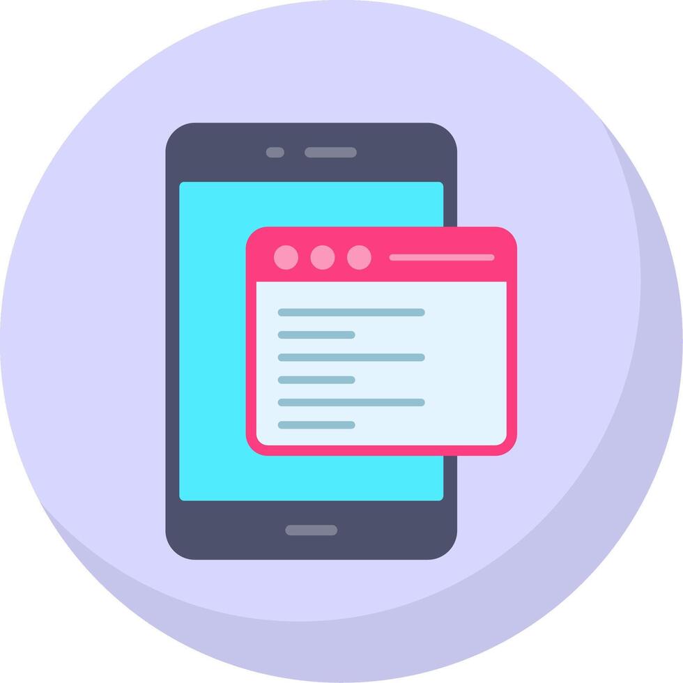 Smartphone Flat Bubble Icon vector