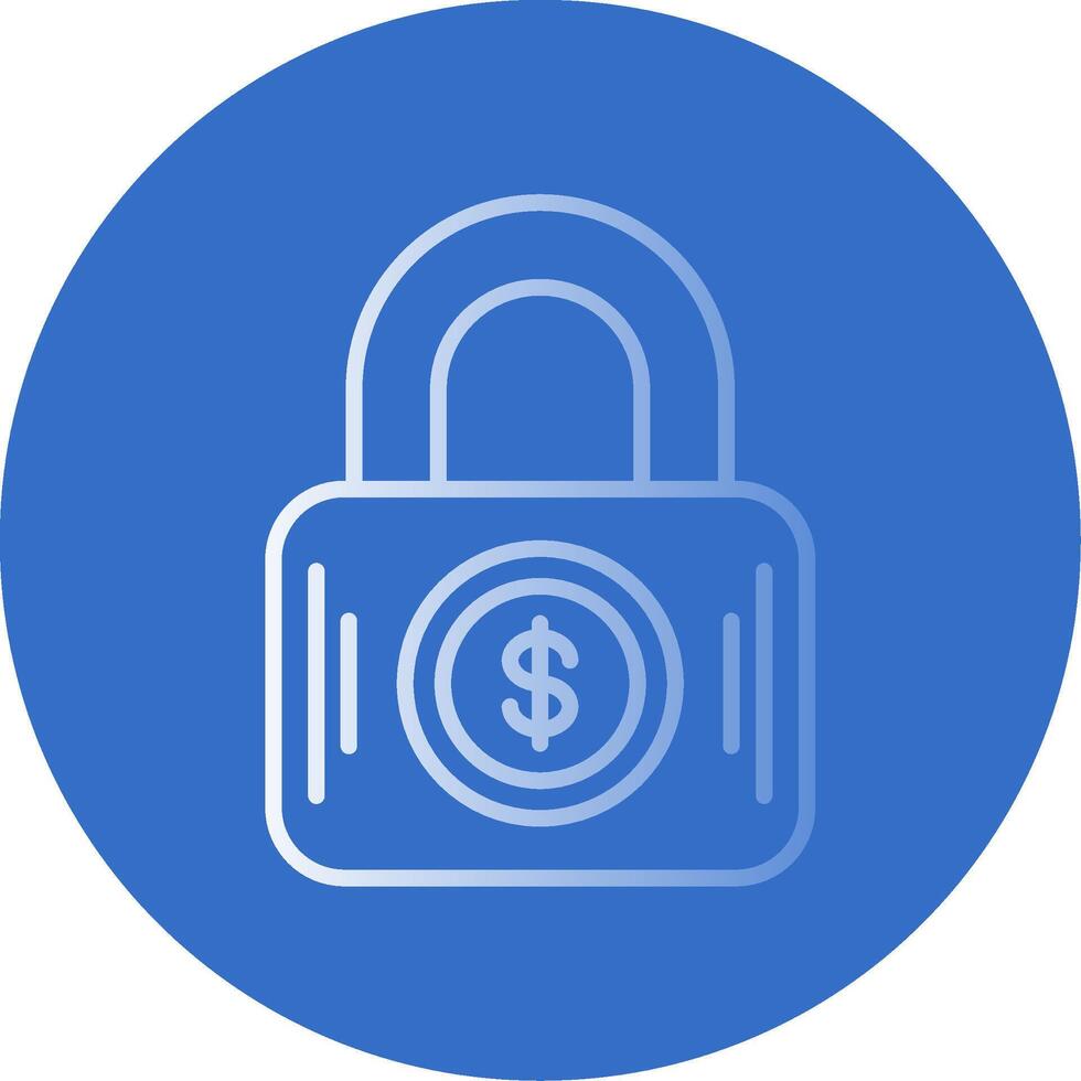 Padlock Flat Bubble Icon vector
