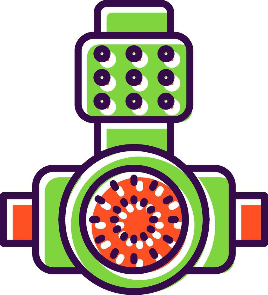Head Light filled Design Icon vector