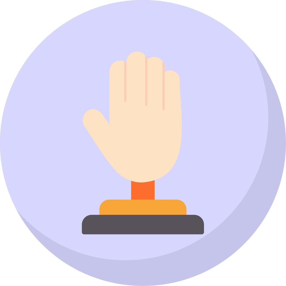 Hand Flat Bubble Icon vector