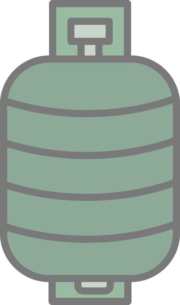 Tank Line Filled Light Icon vector