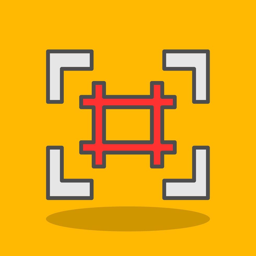 Grid Filled Shadow Icon vector