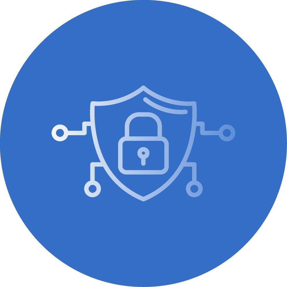 Cyber Security Flat Bubble Icon vector