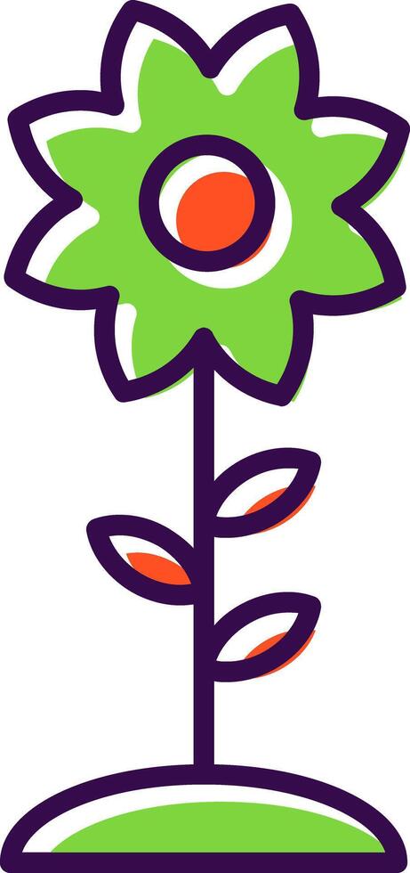 Flower filled Design Icon vector