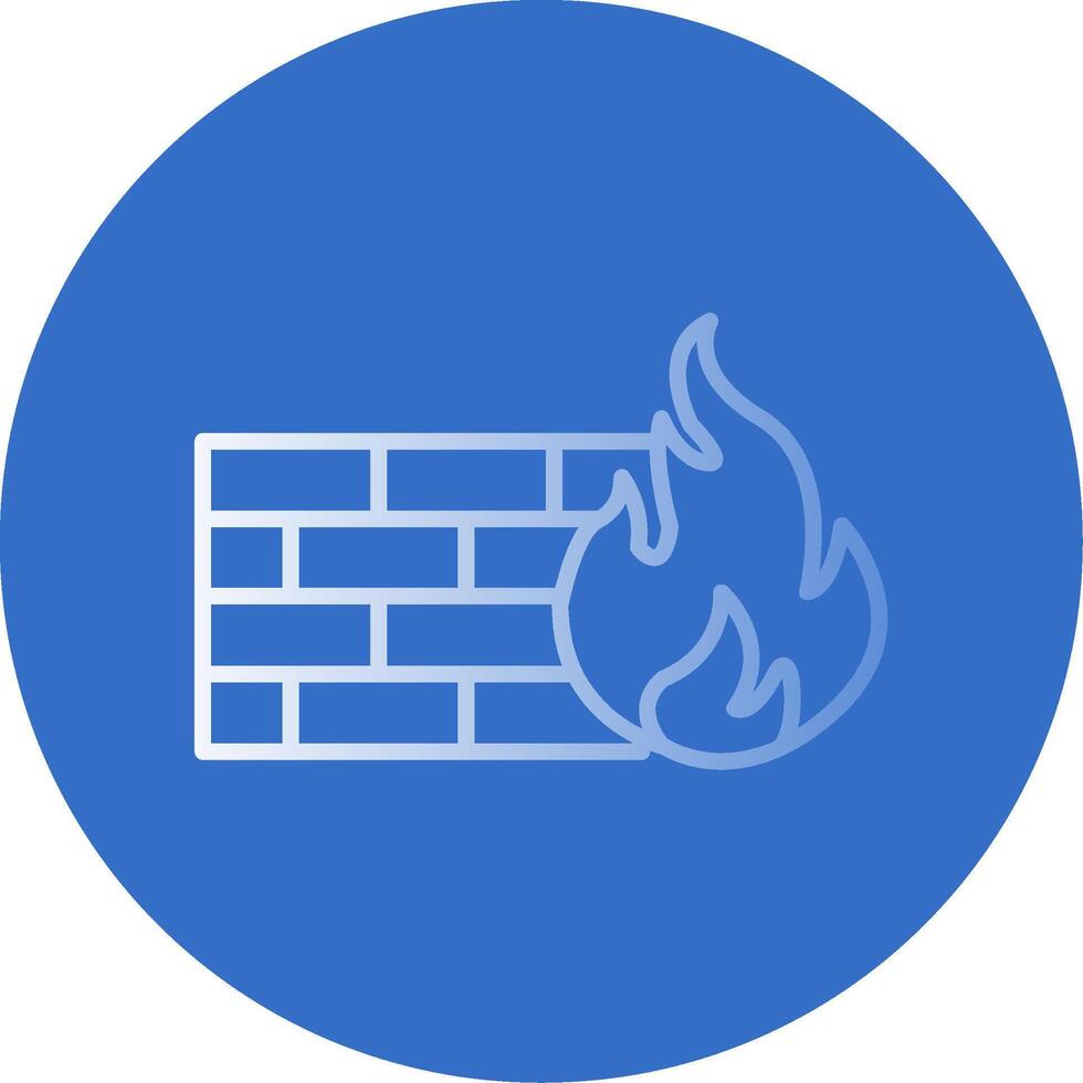 Firewall Flat Bubble Icon vector