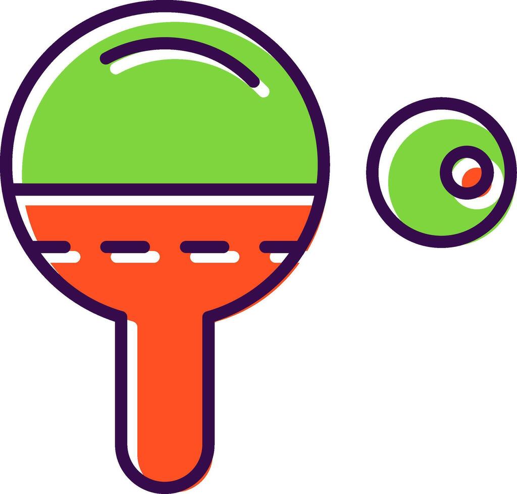 Table Tennis filled Design Icon vector