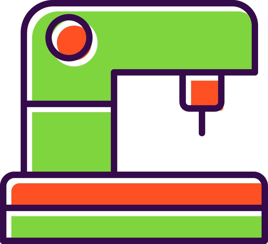 Sewing Machine filled Design Icon vector