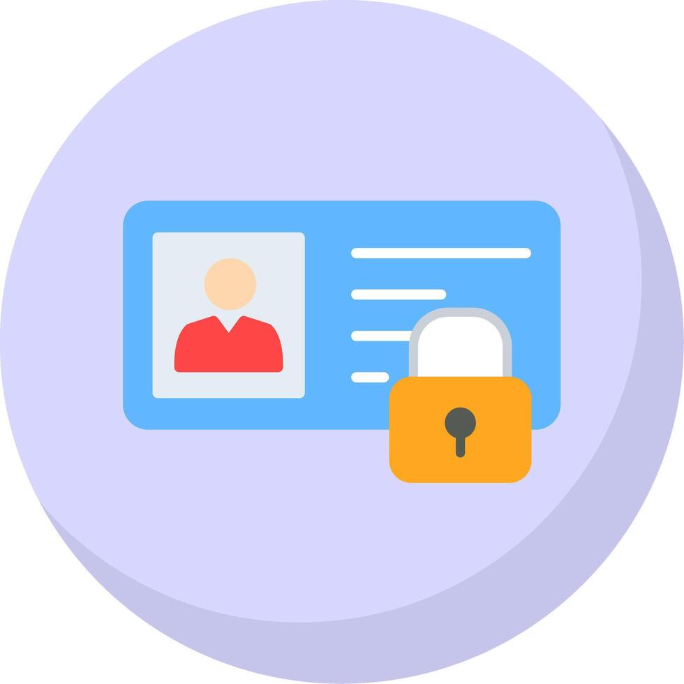 Identity Flat Bubble Icon vector