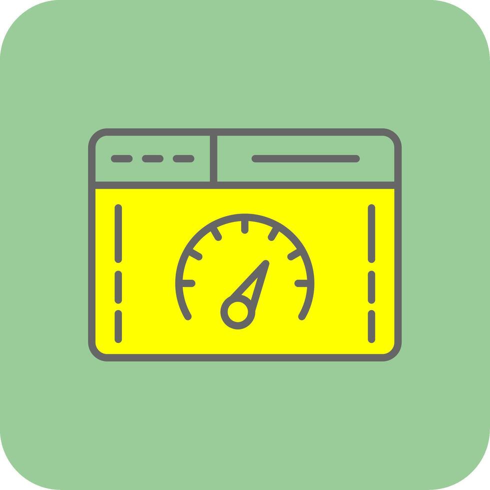 Speed Test Filled Yellow Icon vector