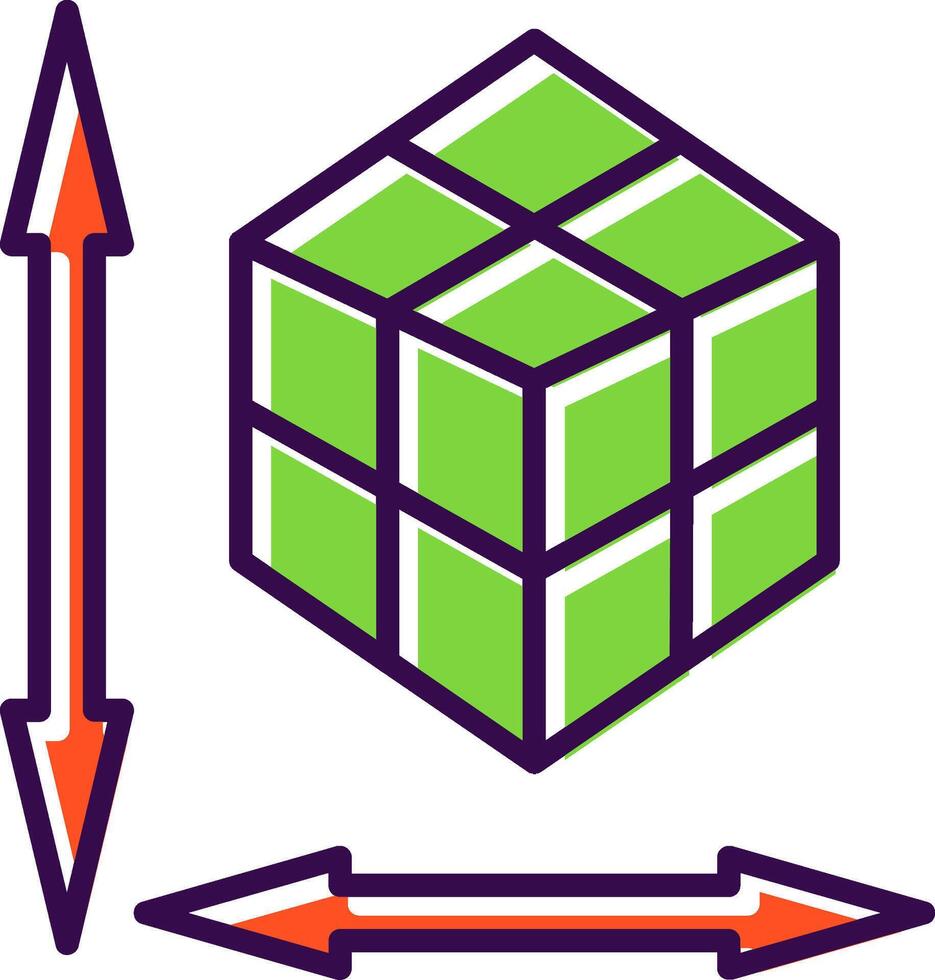 Rubik filled Design Icon vector
