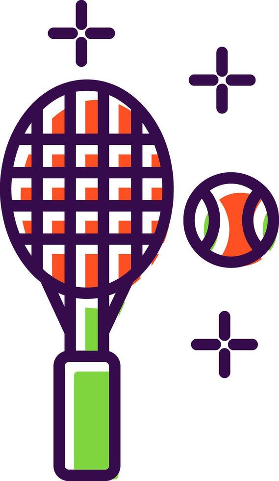 Tennis filled Design Icon vector