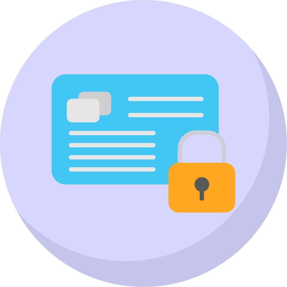 Secure Payment Flat Bubble Icon vector