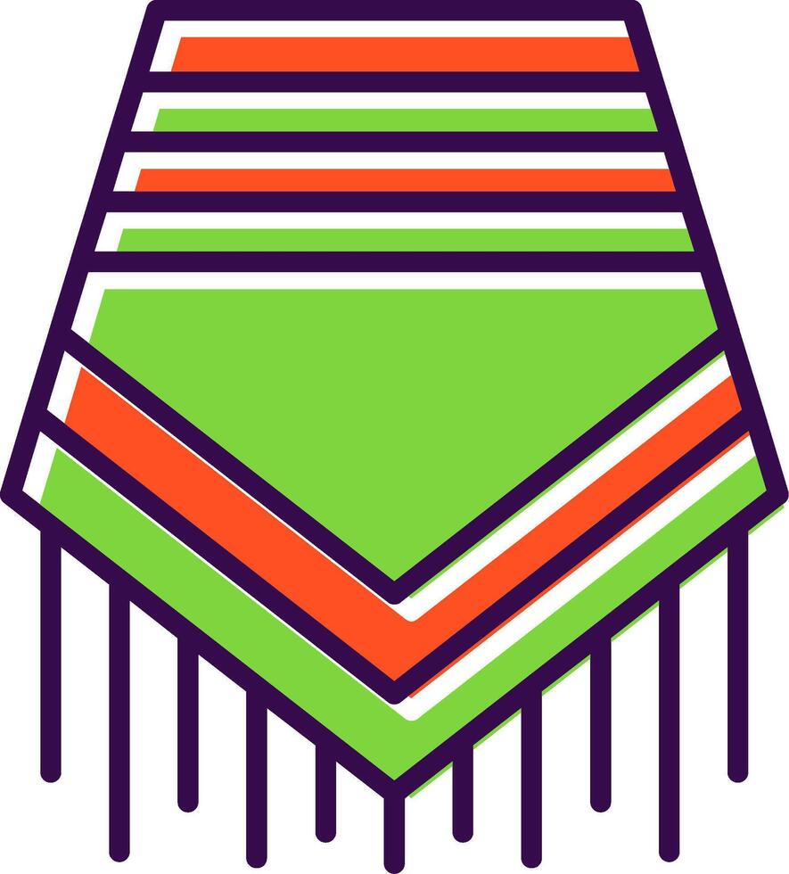 Poncho filled Design Icon vector