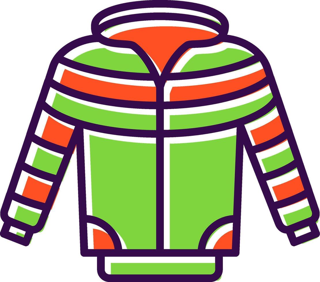 Jacket filled Design Icon vector