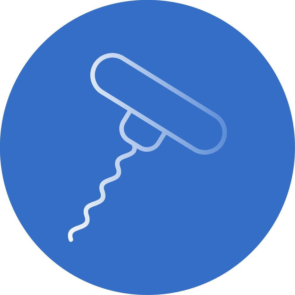 Corkscrew Flat Bubble Icon vector