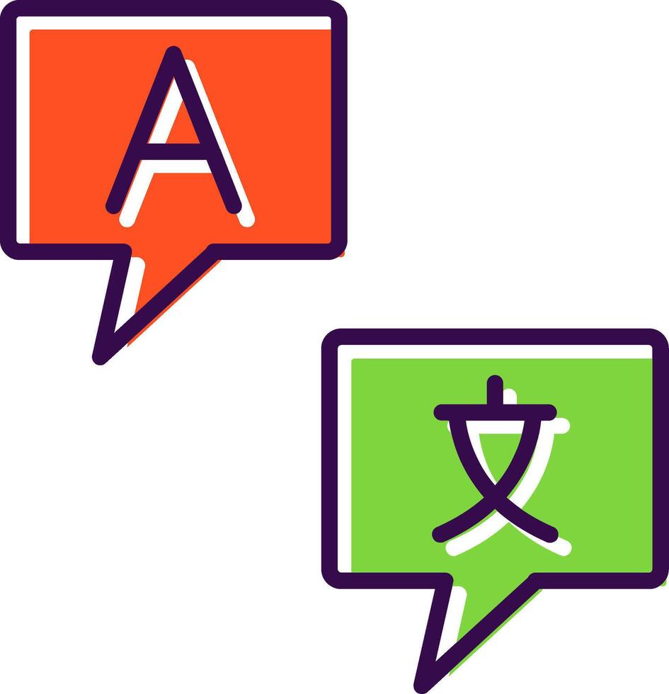 Languages filled Design Icon vector