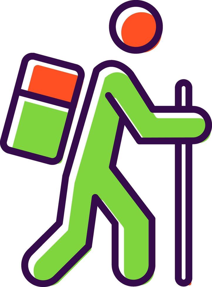 Hiking filled Design Icon vector
