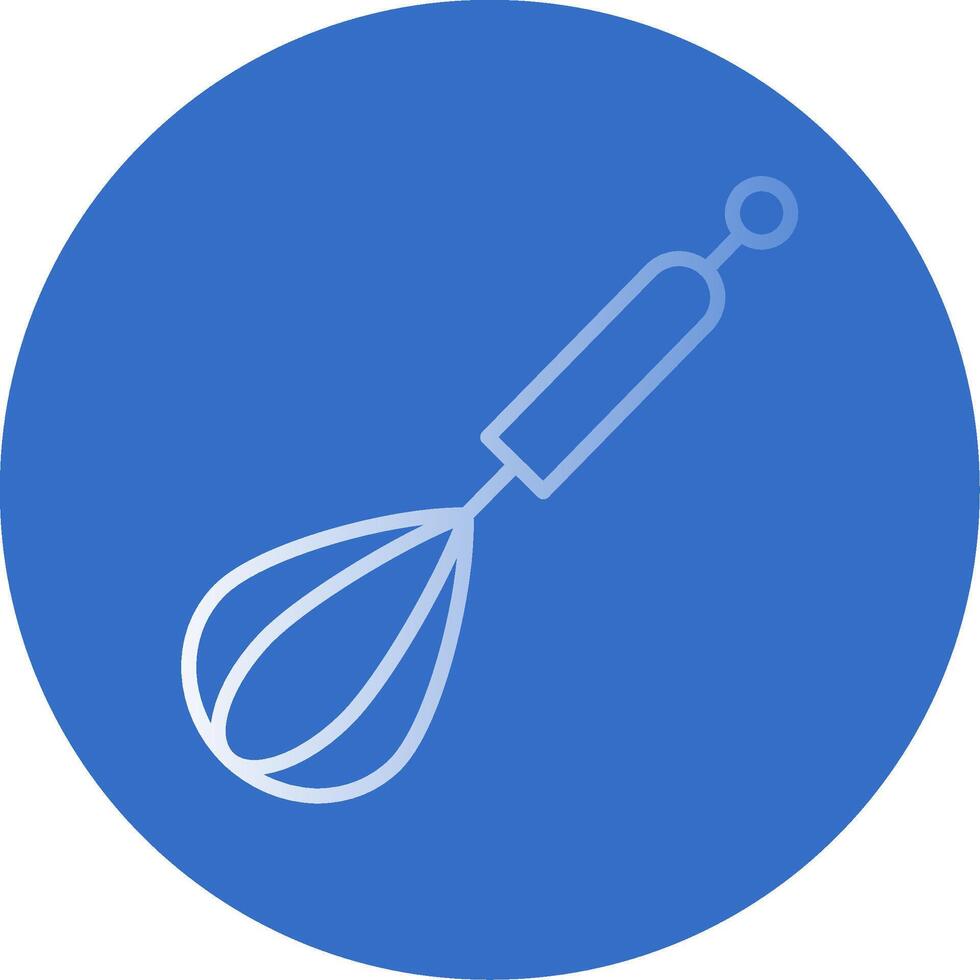 Whisk Flat Bubble Icon vector