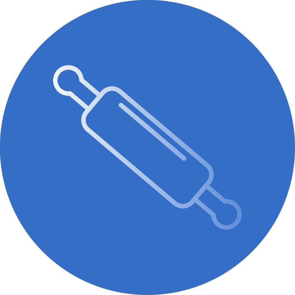 Rolling Pin Flat Bubble Icon vector