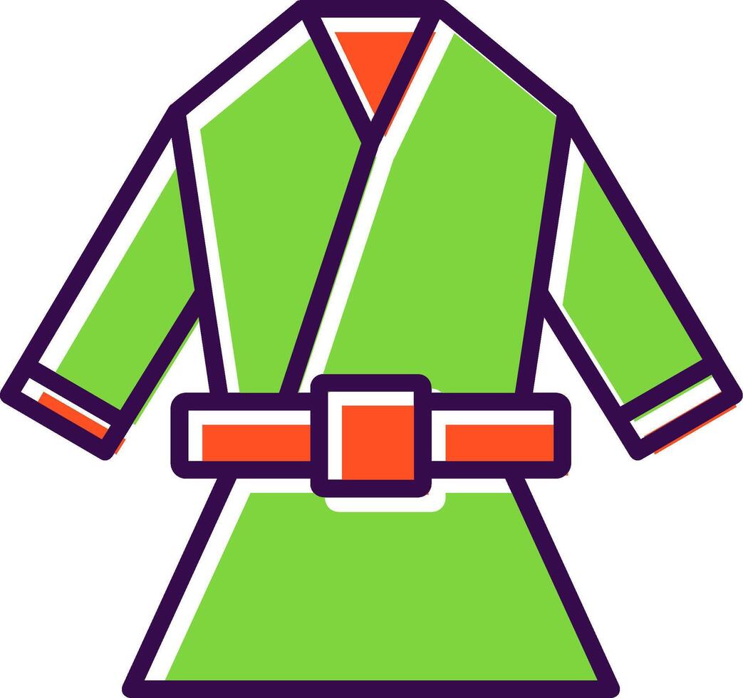 Kimono filled Design Icon vector