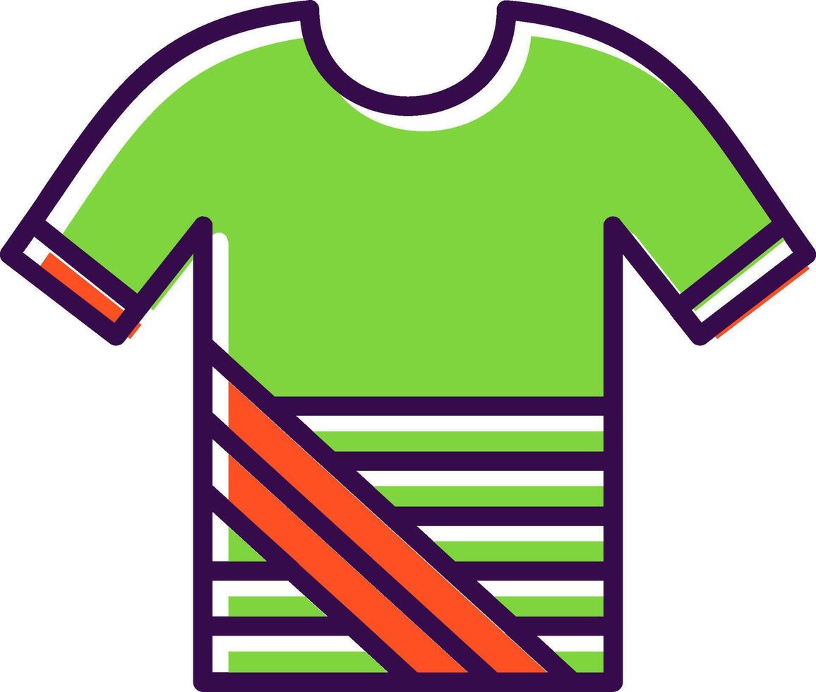 Shirt filled Design Icon vector