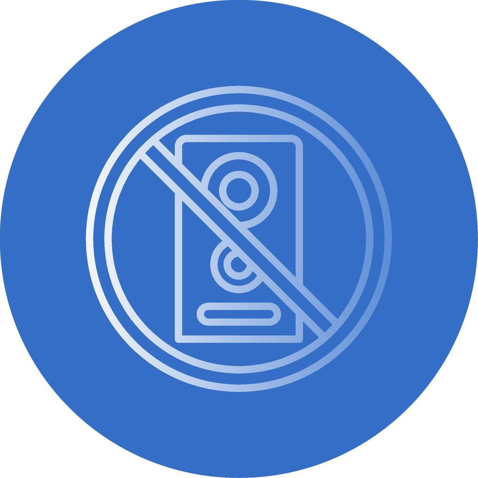 No speaker Flat Bubble Icon vector
