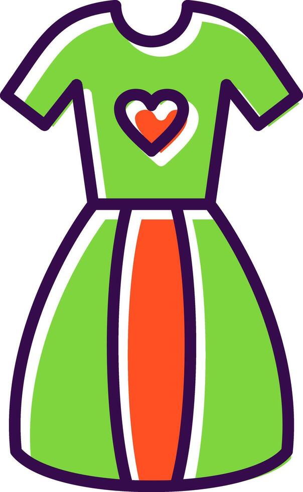 Dress filled Design Icon vector