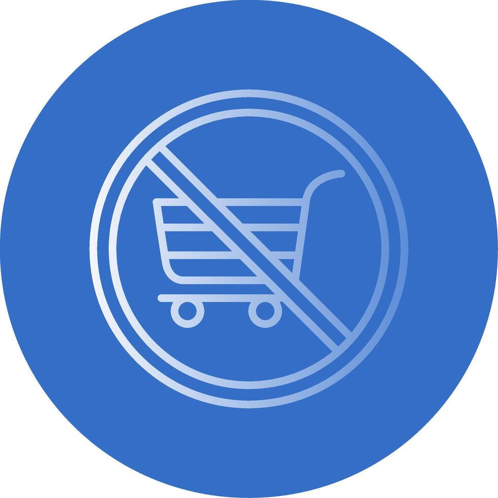 Prohibited Sign Flat Bubble Icon vector