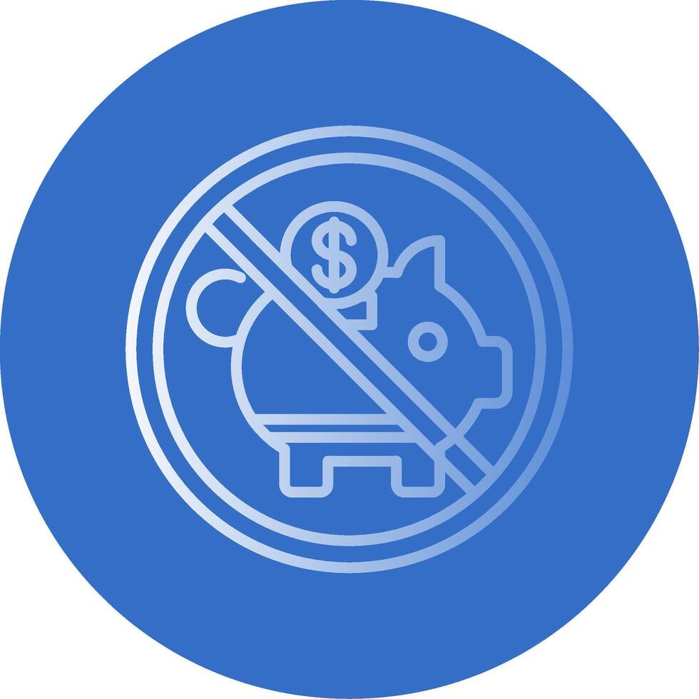 Prohibited Sign Flat Bubble Icon vector