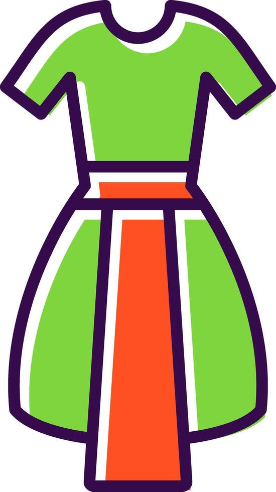 Dress filled Design Icon vector