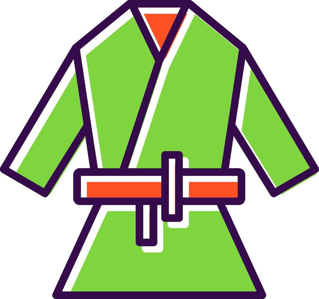 Kimono filled Design Icon vector