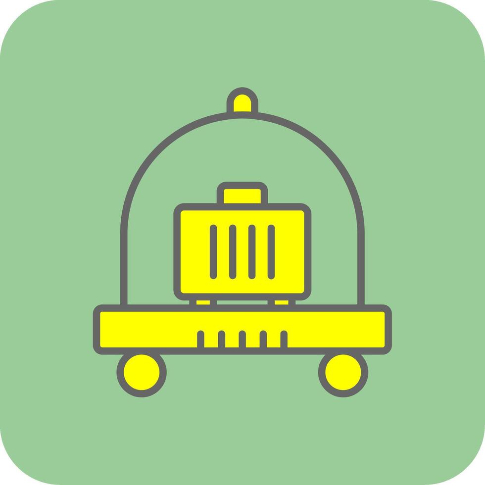 Cart Filled Yellow Icon vector