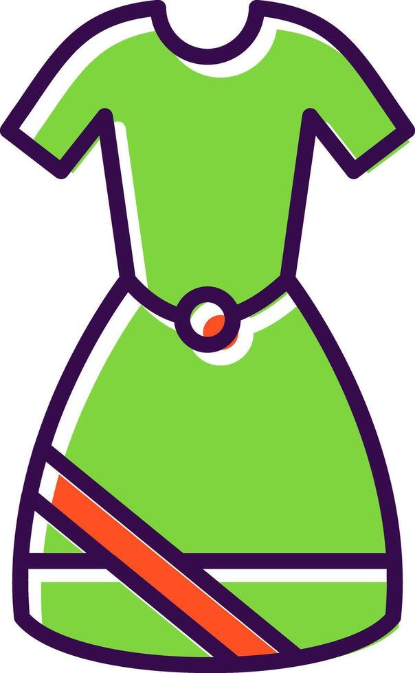 Dress filled Design Icon vector