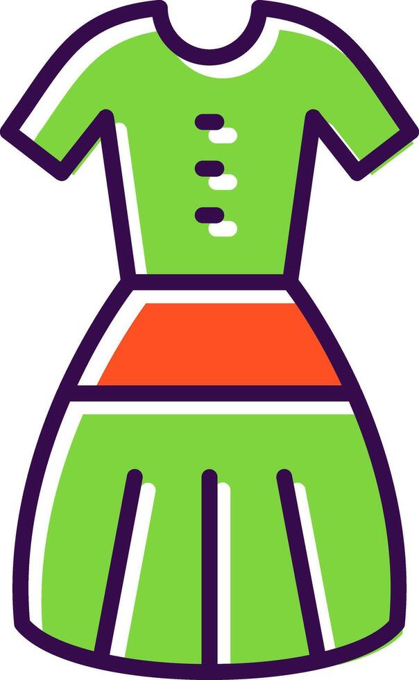 Dress filled Design Icon vector