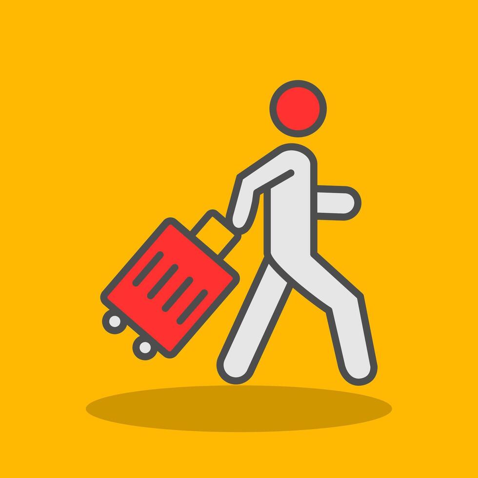 Person Filled Shadow Icon vector