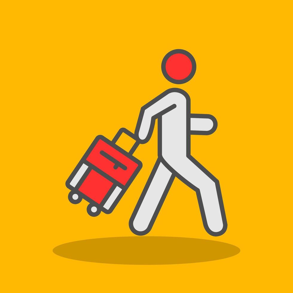 Man Filled Shadow Icon vector