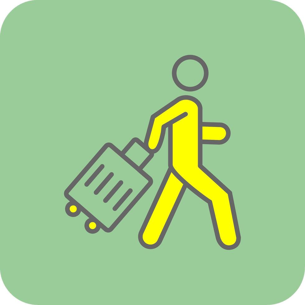 Person Filled Yellow Icon vector