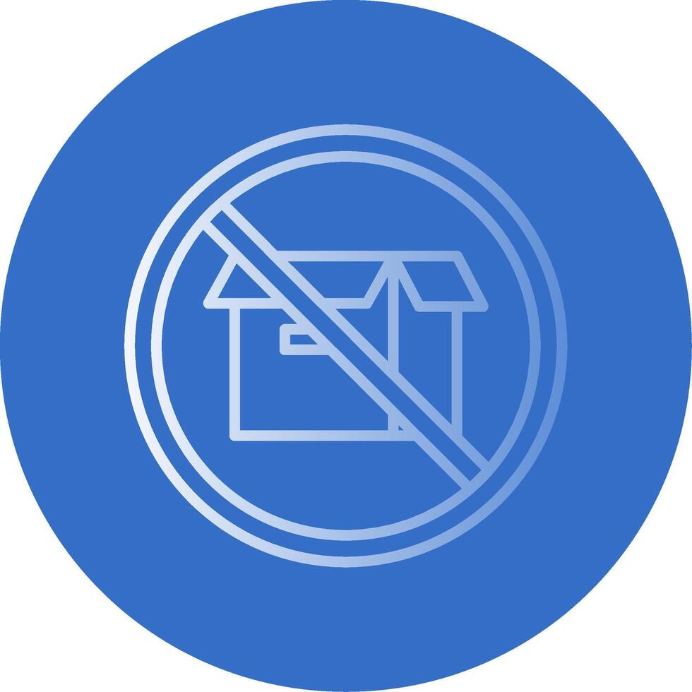 Prohibited Sign Flat Bubble Icon vector