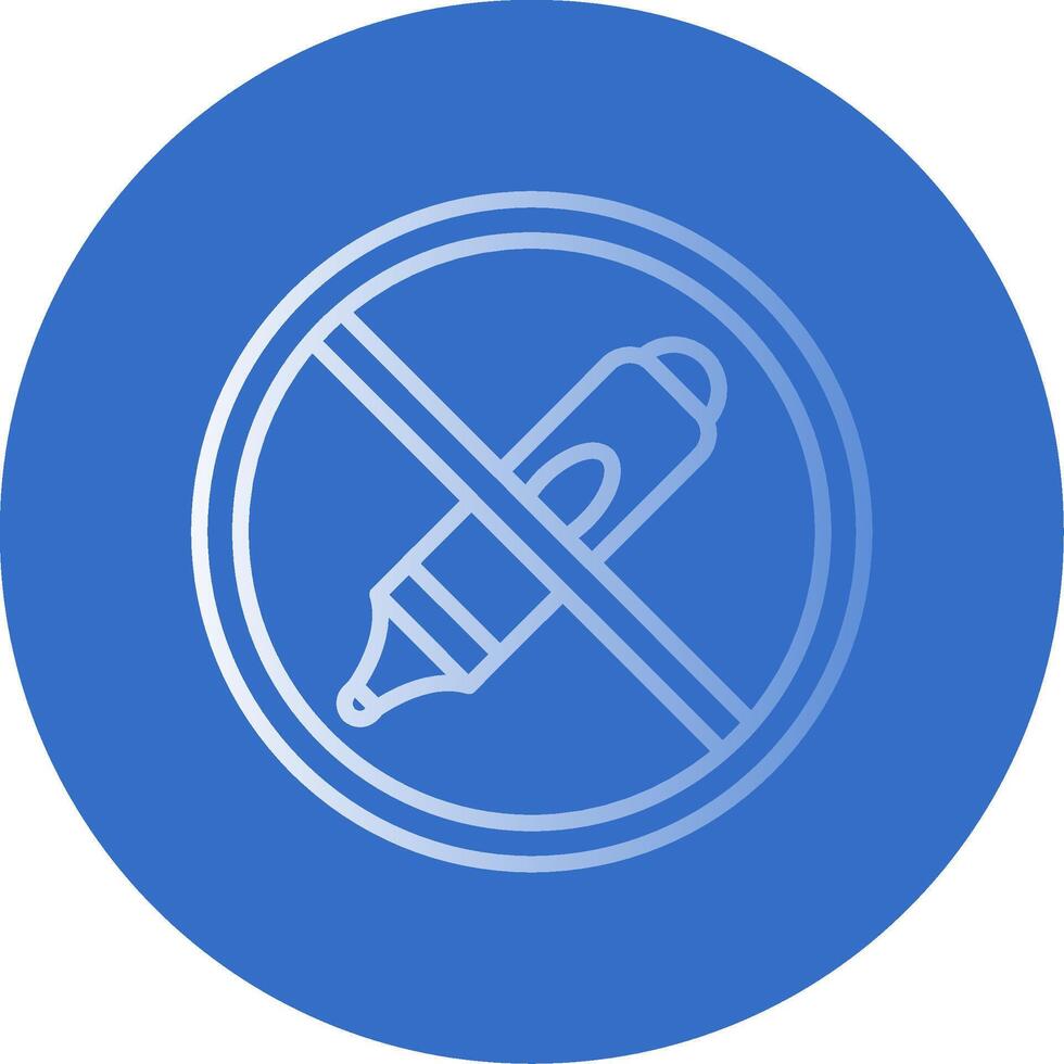 Prohibited Sign Flat Bubble Icon vector