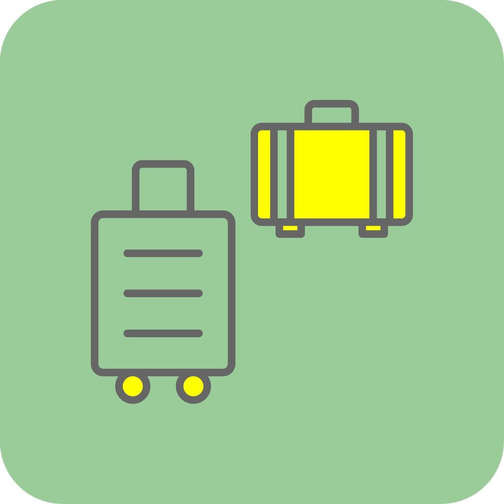 Bags Filled Yellow Icon vector