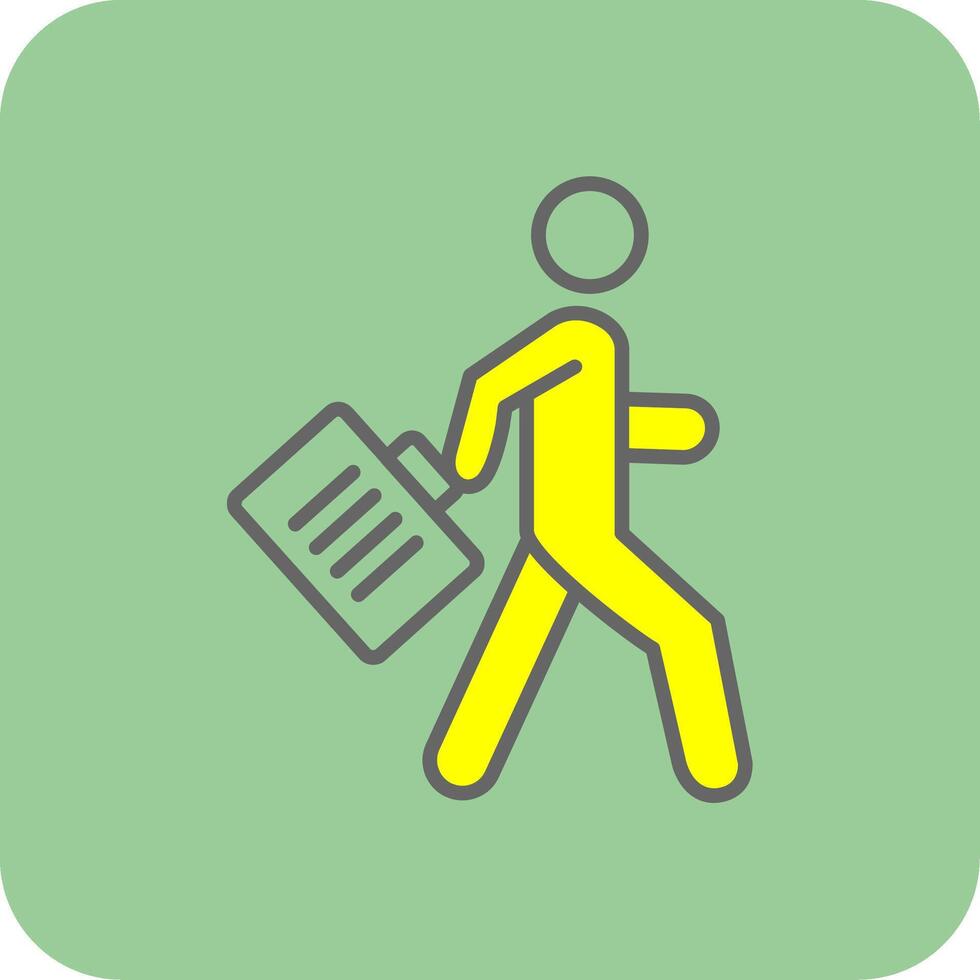 Man Filled Yellow Icon vector