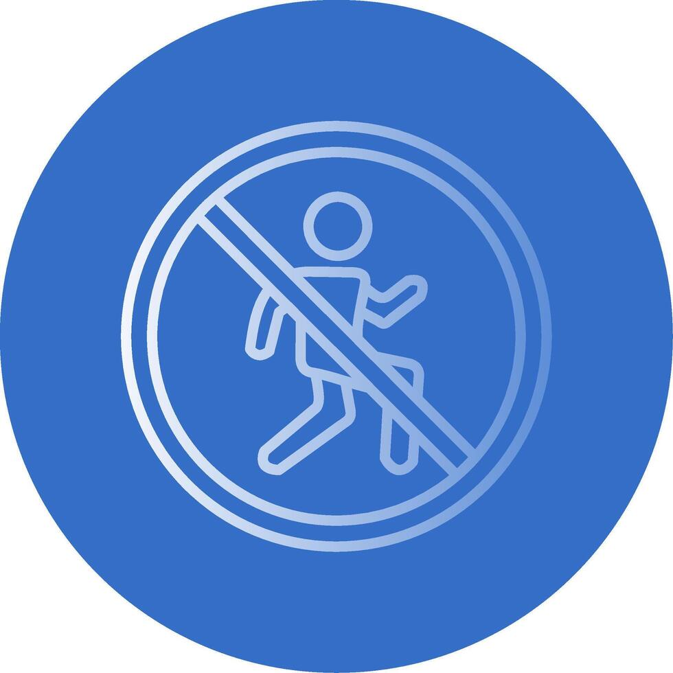 Prohibited Sign Flat Bubble Icon vector